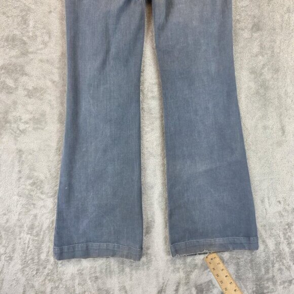 7 For All Mankind Jeans Womens 30 Blue Low Rise Ginger Flare Stretch Denim Pants - Picture 16 of 16